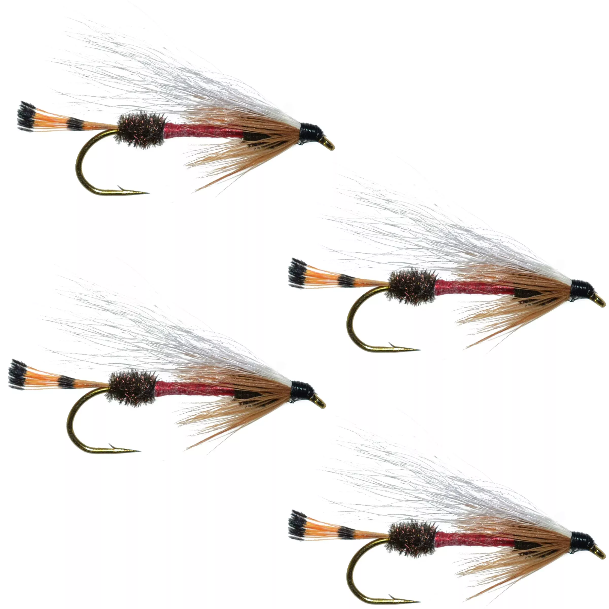 Royal Coachman Bucktail Classic Streamer Flies – Set of 4- Hook Size 4