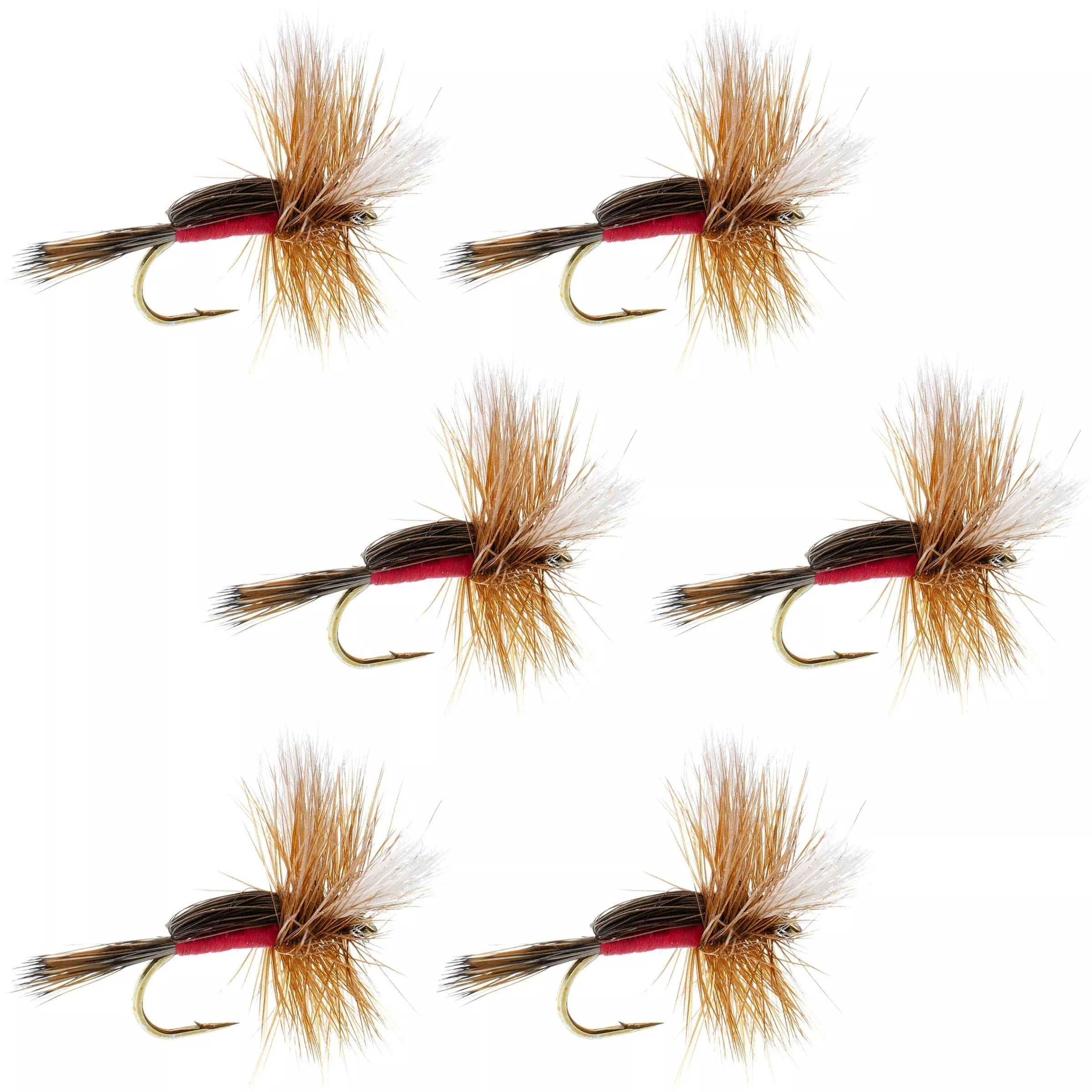 Royal Humpy Classic Hair Wing Dry Fly – 6 Flies Hook Size 10