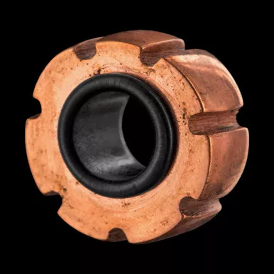 Ru Titley Cog Bead Raw Copper