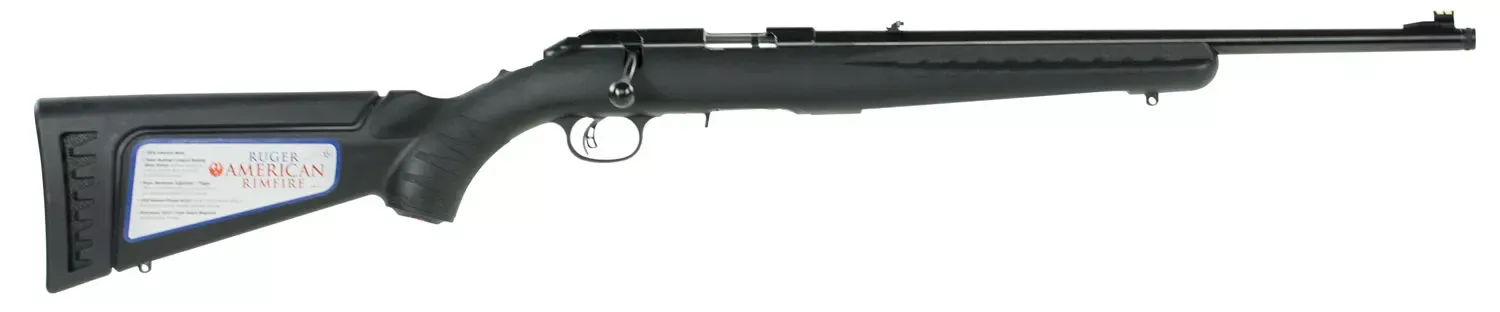 Ruger American Rimfire 22 WMR Rifle 18″ 9+1 Black