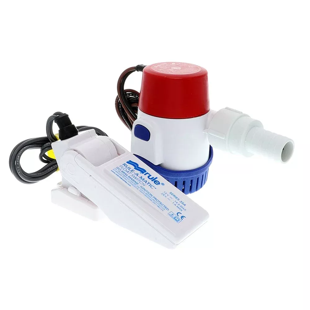 Rule 360 GPH Standard Bilge Pump Kit w/Float Switch – 12V