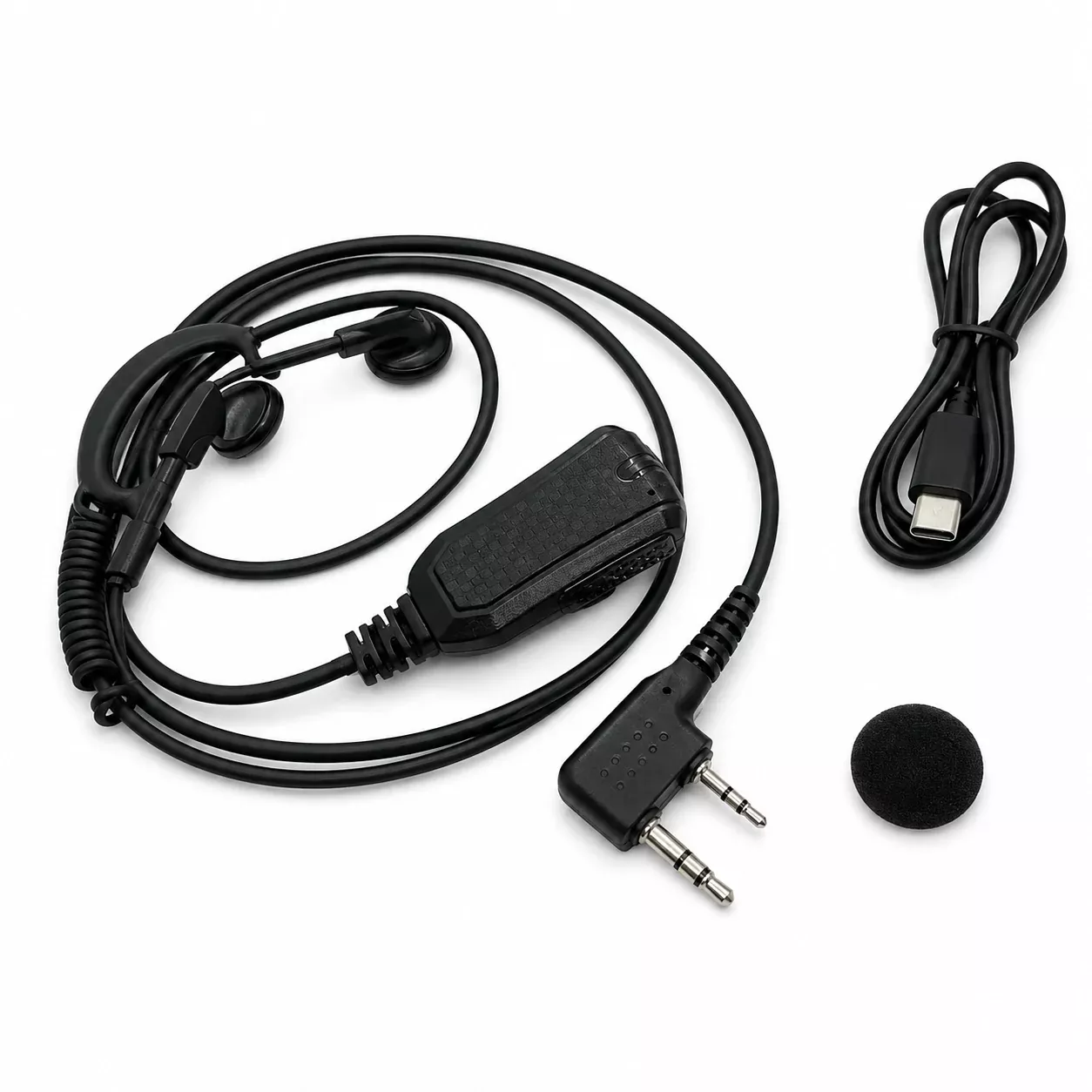 RUYAGE AI Noise-Cancelling PTT Earpiece for K-Type Radios