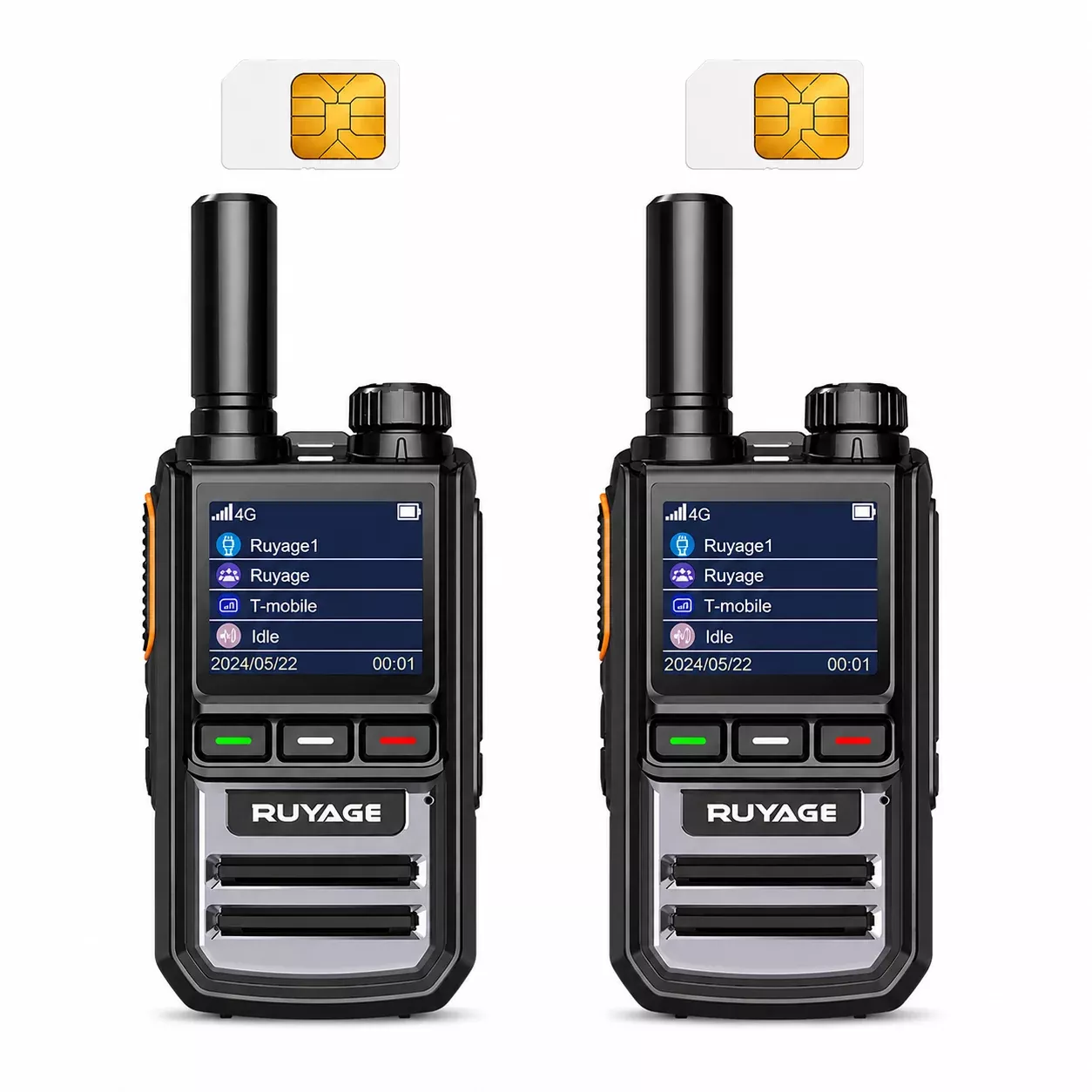 RUYAGE R1 4G LTE PoC Walkie Talkies – 2-Pack