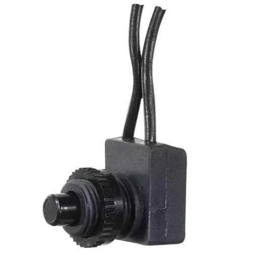 RV Designer Push Button Roof Vent Push Switch, 3A 125V 4.5" Leads• S741