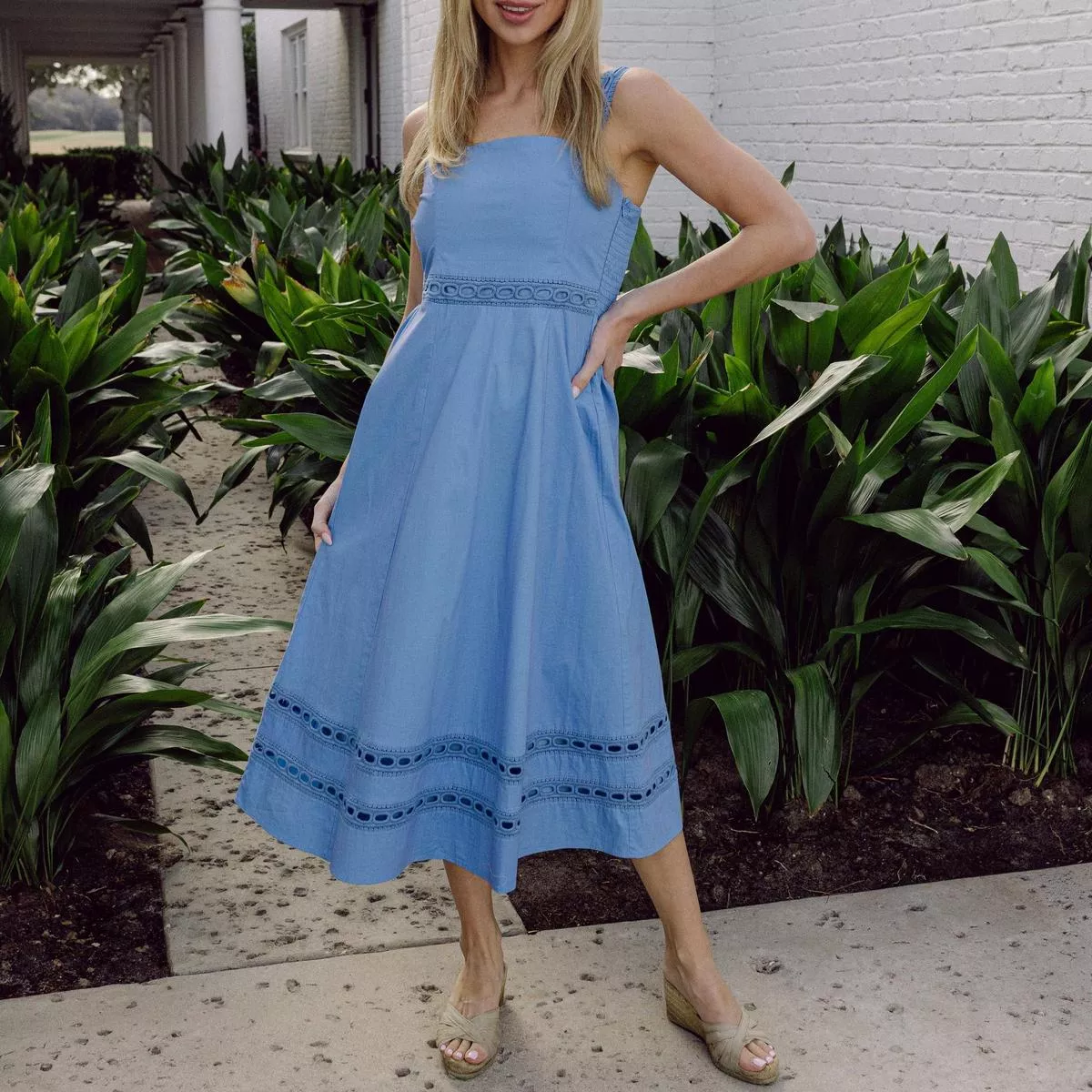 Sail to Sable Palmer Midi Dress with Straps