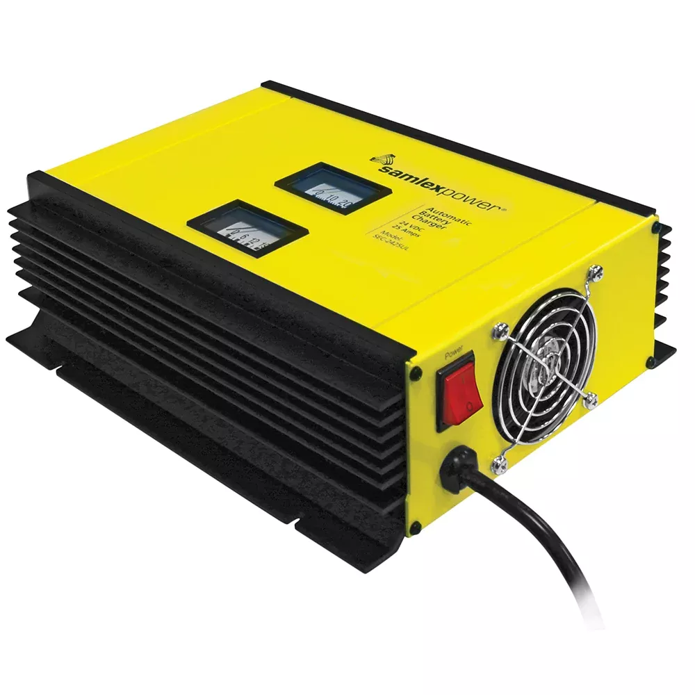 Samlex 25A Battery Charger – 24V – 2-Bank – 3-Stage w/Dip SwitchLugs – Includes Temp Sensor [SEC-2425UL]