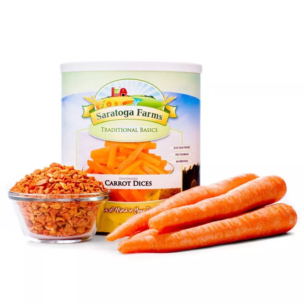 Saratoga Farms - Dehydrated Carrots #10 Can - 77 Servings