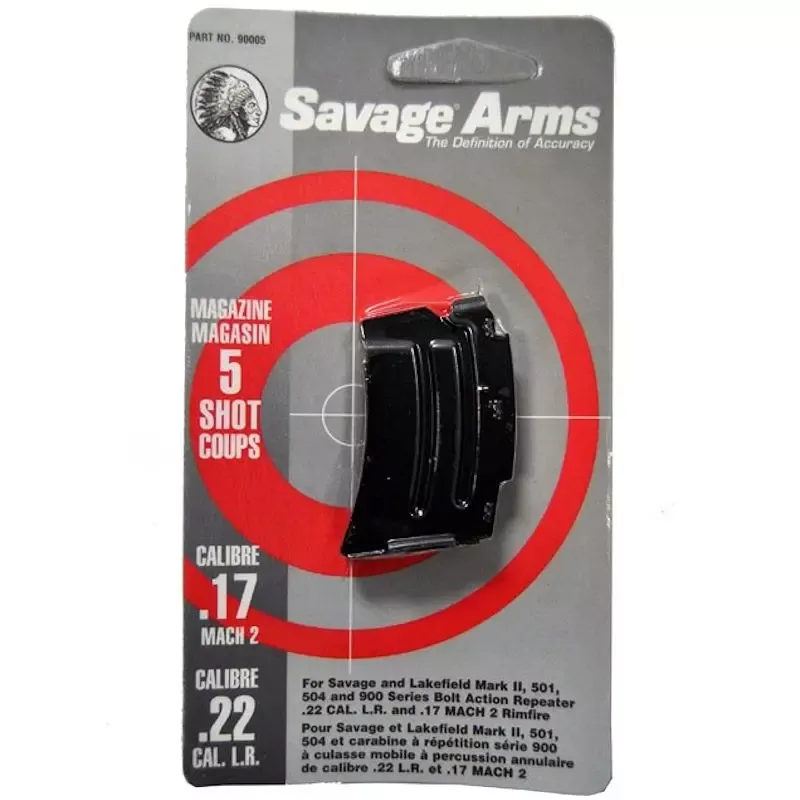 Savage MK II Magazine 22 LR/17 MACH 2 5 Rd Blued