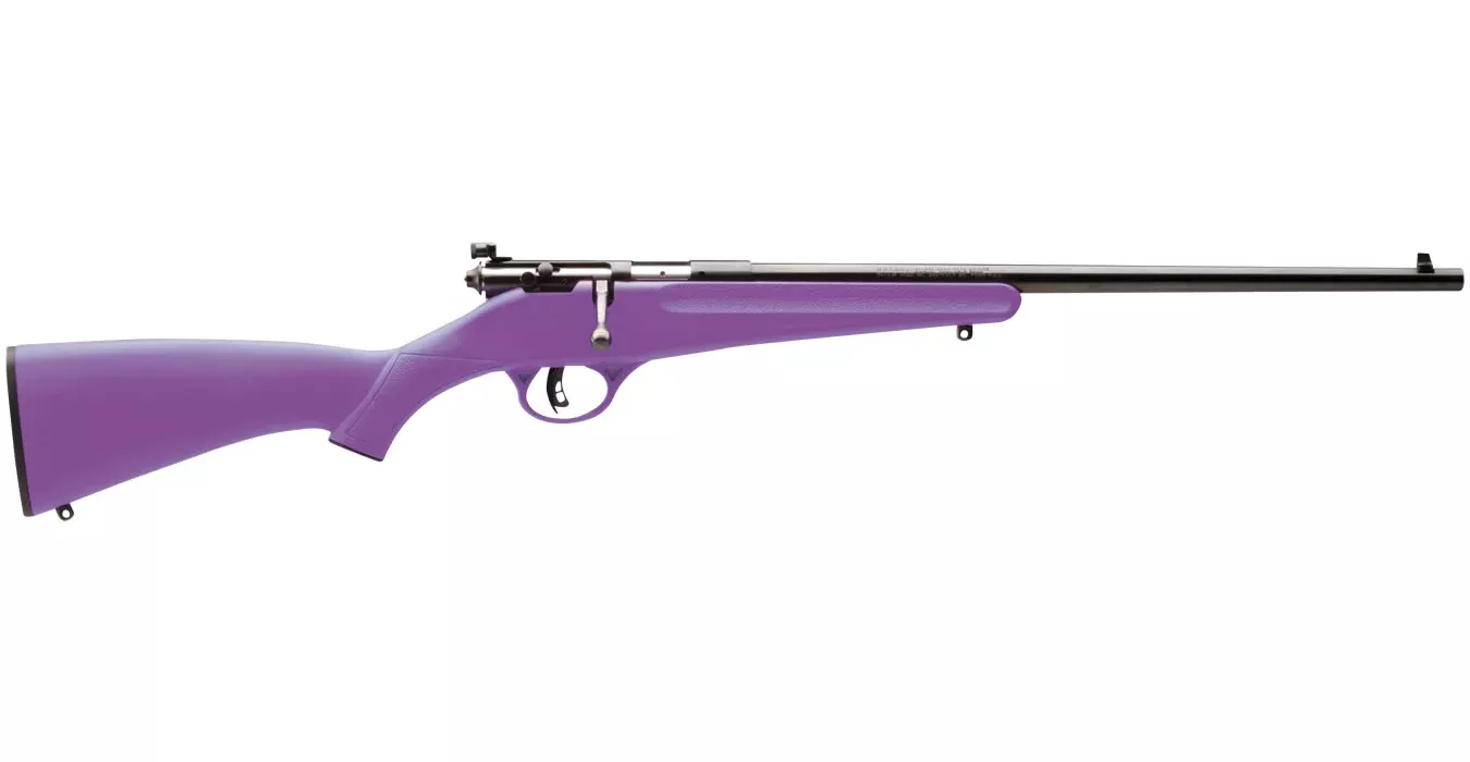 Savage Rascal 22 Cal Bolt-Action Rimfire Rifle with Purple Stock