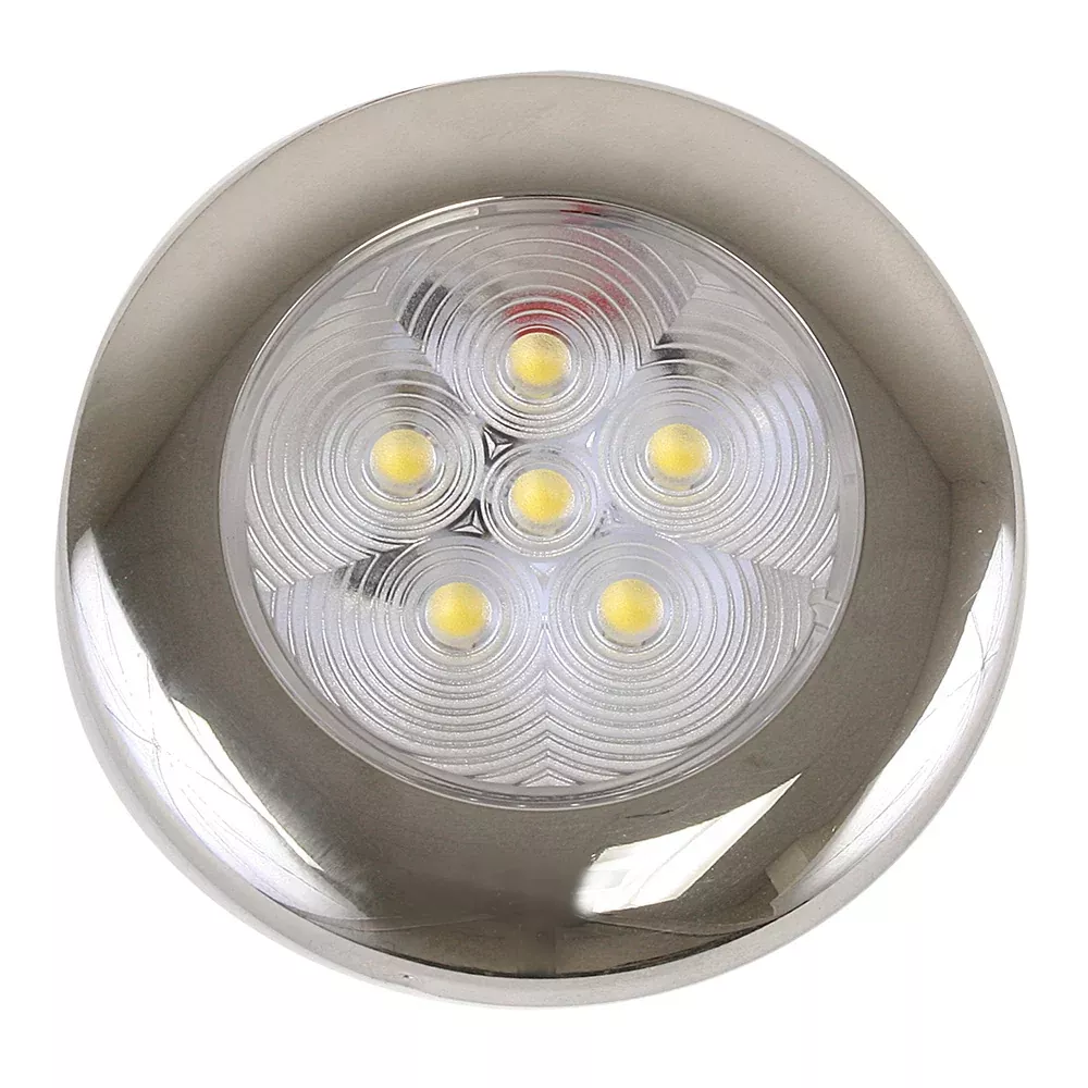 Scandvik B3 Downlight Surface Mount – Cool White – SS Trim – IP67 – 12/24V