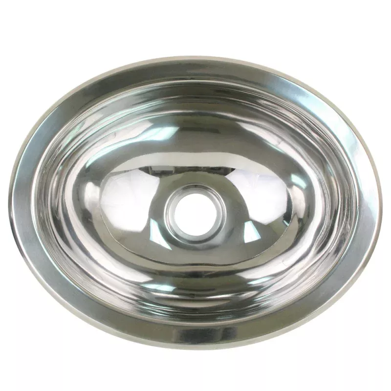 Scandvik Polished SS Oval Sink – 13.25 x 10.5