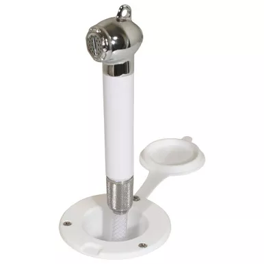 Scandvik White Recessed Transom Shower, 6-Foot Hose