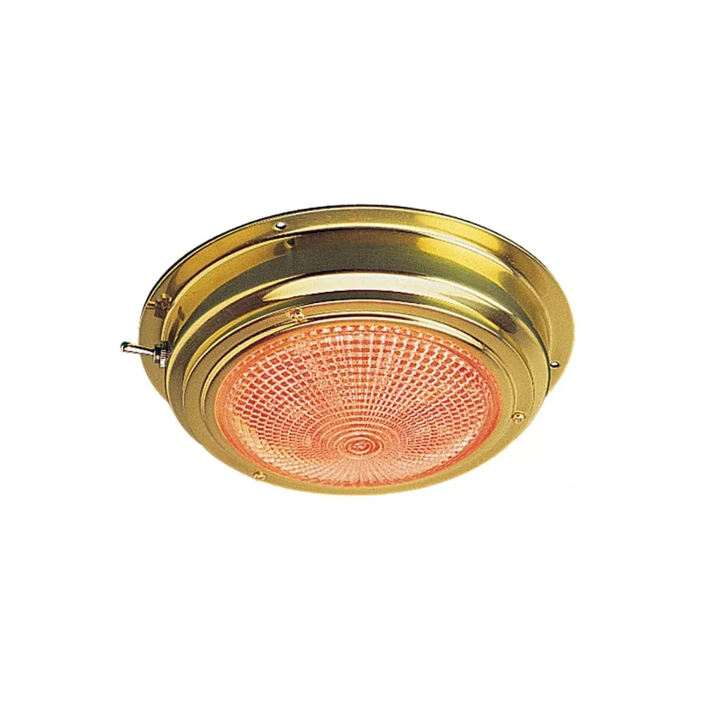 Sea-Dog Brass LED Day/Night Dome Light – 5″ Lens