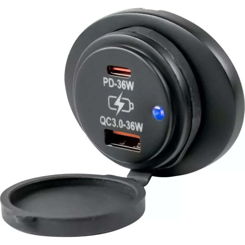 Sea-Dog Oval Surface Mount USB 3.0USB-C Power Socket