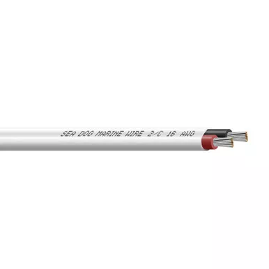 Sea-Dog Red/Black 16/2 AWG Flat Duplex Wire, 250-Foot