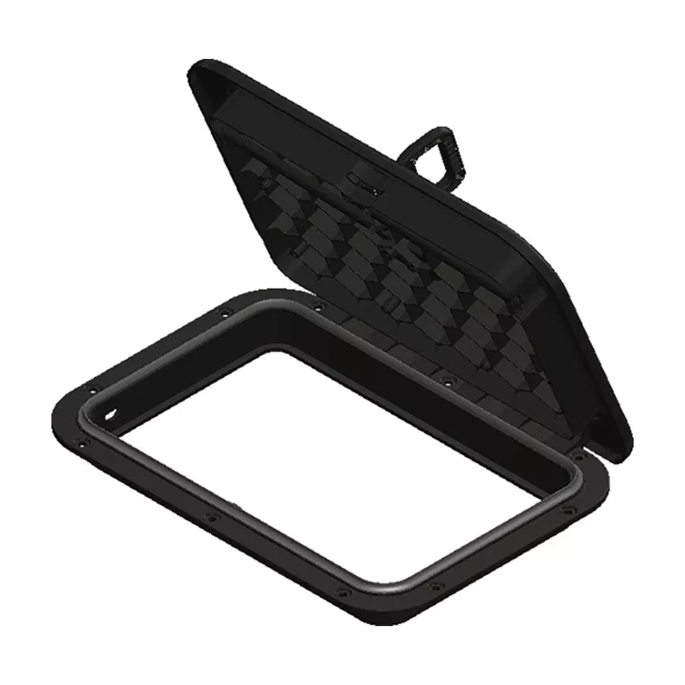 Sea-Dog Triple Lock Rectangular Marine Hatch – 10 x 14 – Black