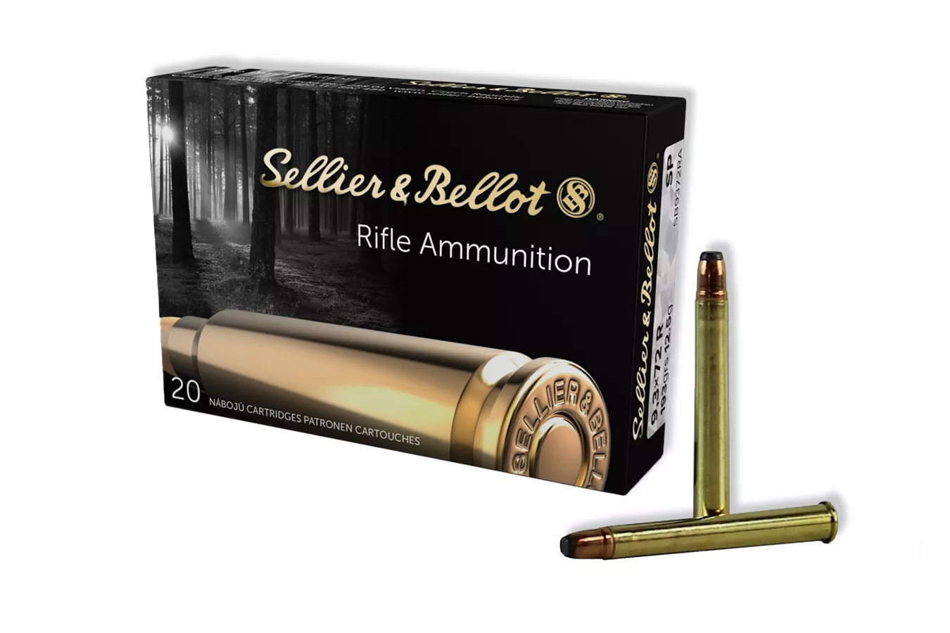 Sellier And Bellot  9.3mmx72R 193gr SP Rifle Ammo, 20/Box