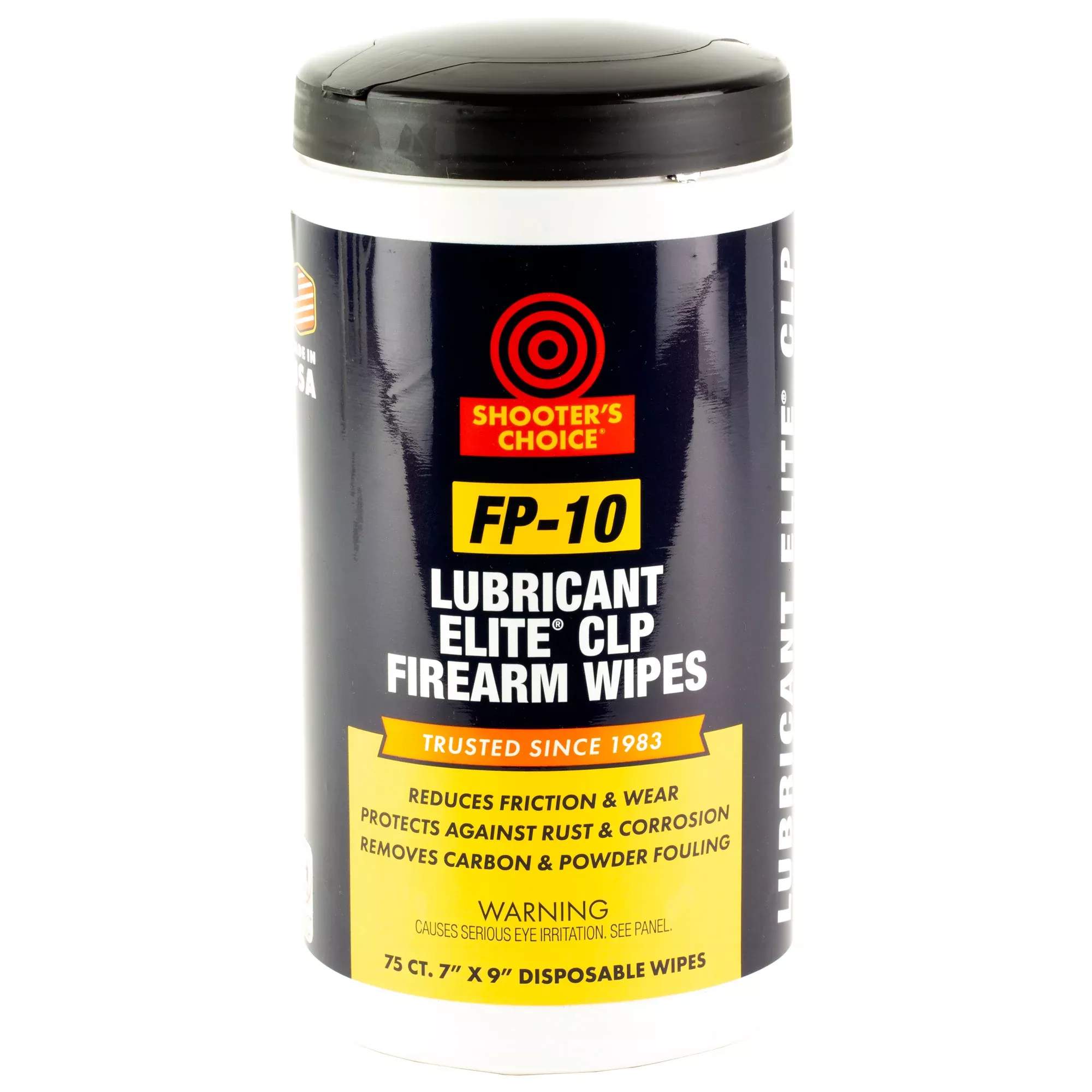 Shooter’s Choice FP-10 Elite CLP Firearm Cleaning Wipes, 75 Count Canister – SHF-75C-FP10