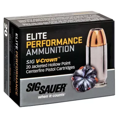 Sig Sauer Elite VCrown 45ACP 200 GR JHP 20 Rounds, E45AP1-20