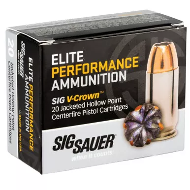 Sig Sauer Elite VCrown 45ACP 230 GR JHP 20 Rounds, E45AP2-20