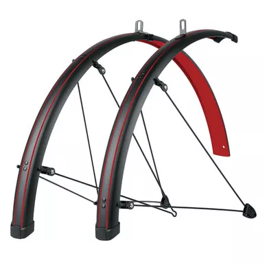 SKS Bluemels Stingray 28in 45mm Black/Red Fender Set (11432)
