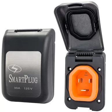 SmartPlug 30 Amp Black Non-Metallic Inlet Cover