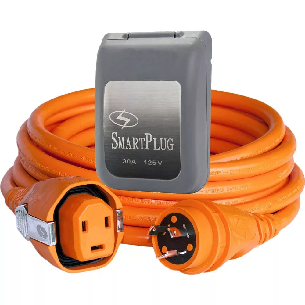 SmartPlug 30 Amp Dual Configuration 50' Cordset w/Tinned Wire &Twist-Type Connector & 30 Amp Non-Metallic Black Inlet