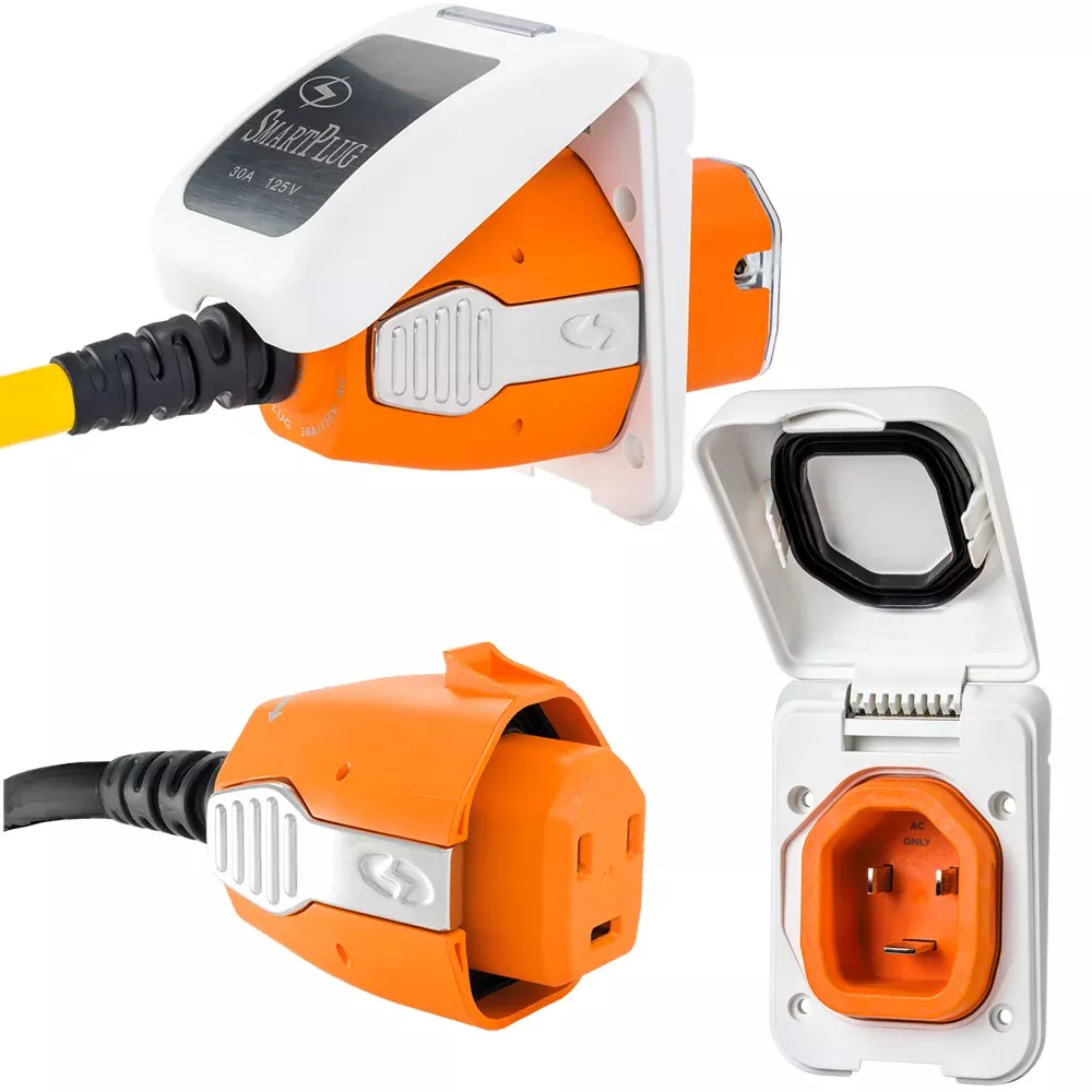 SmartPlug 30 AMP InletFemale Cord Connector Combo – White [B30ASSYPW]