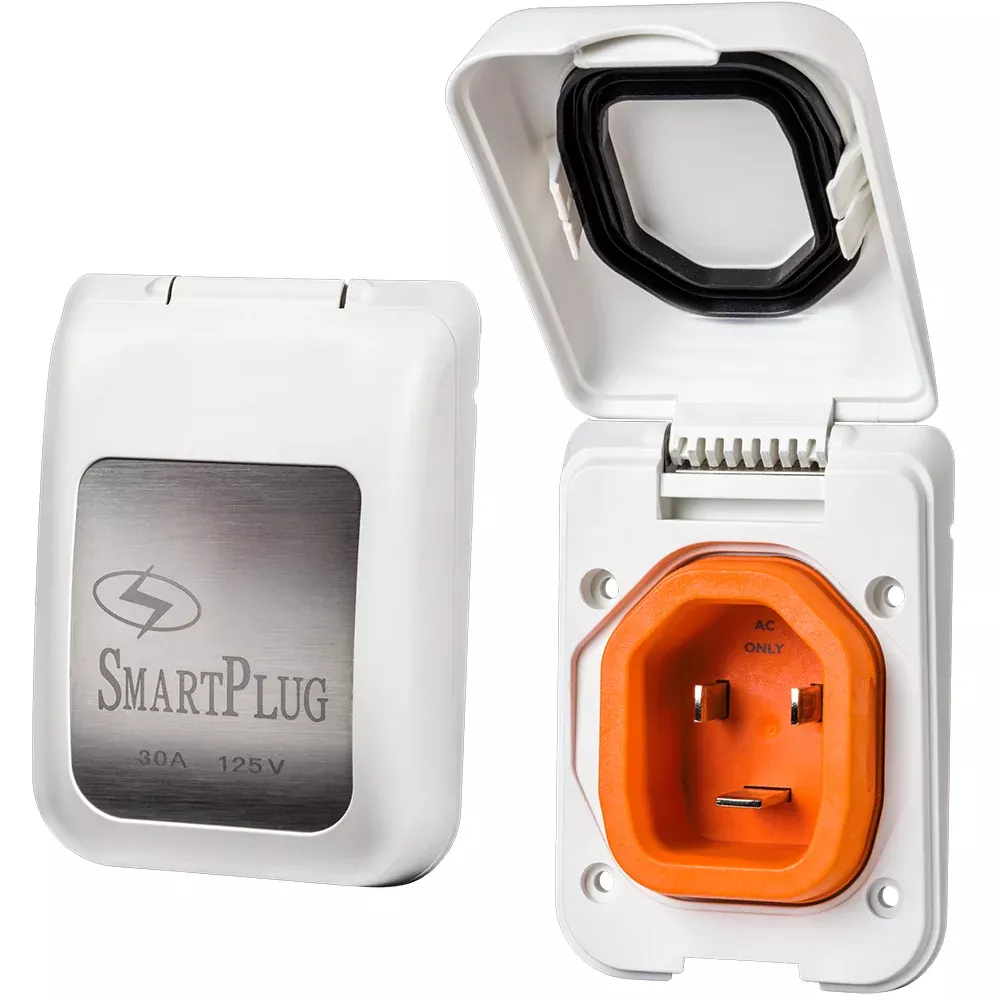 SmartPlug 30 AMP Male Non-Metallic Inlet Cover – White [BM30PW]