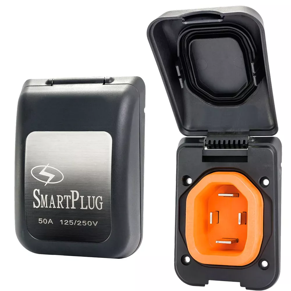 SmartPlug 50 AMP Male Non-Metallic Inlet Cover – Black [BM50PB]