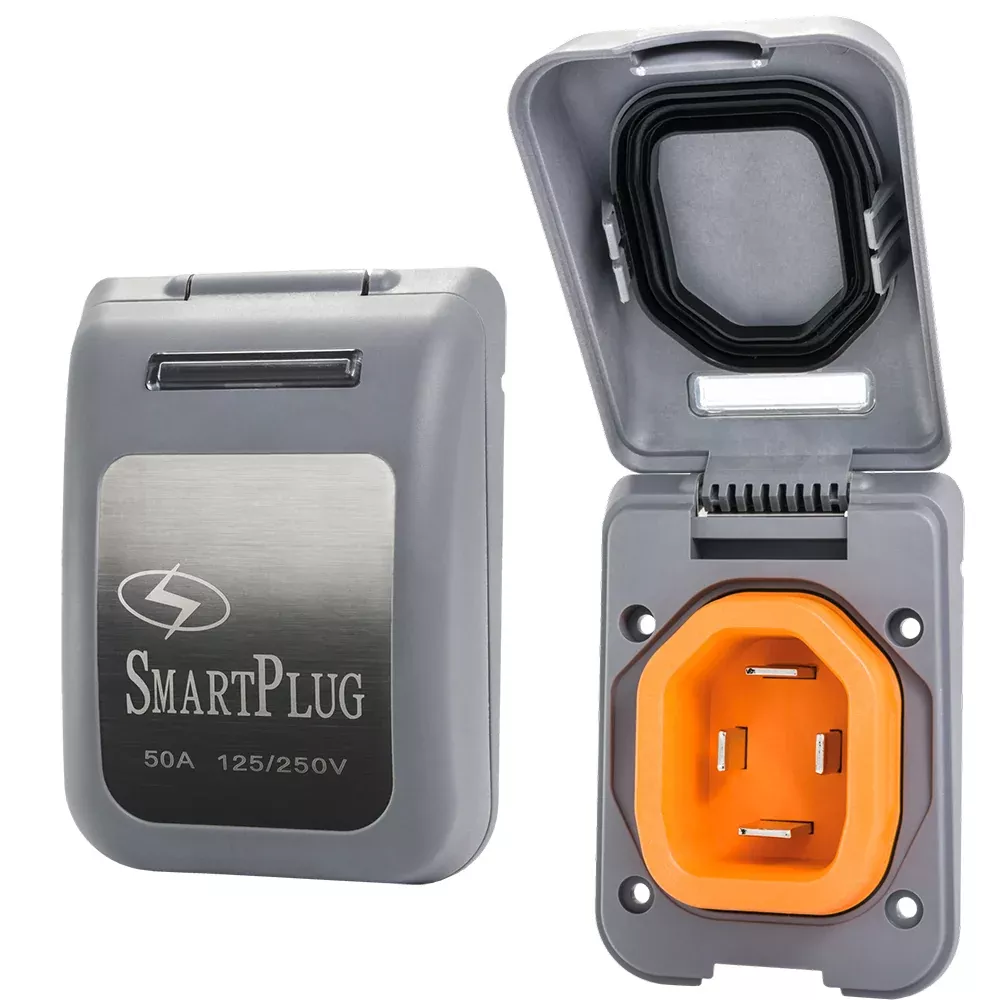 SmartPlug 50 AMP Male Non-Metallic Inlet Cover – Grey [BM50PG]