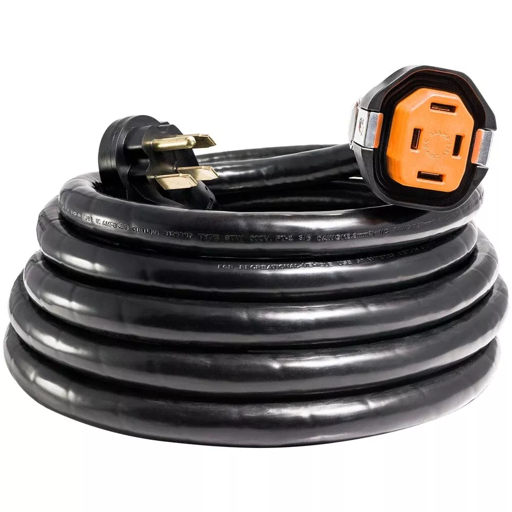 SmartPlug 50 Amp RV 30′ Dual Configuration Cordset – Black (SPS X Park Power)