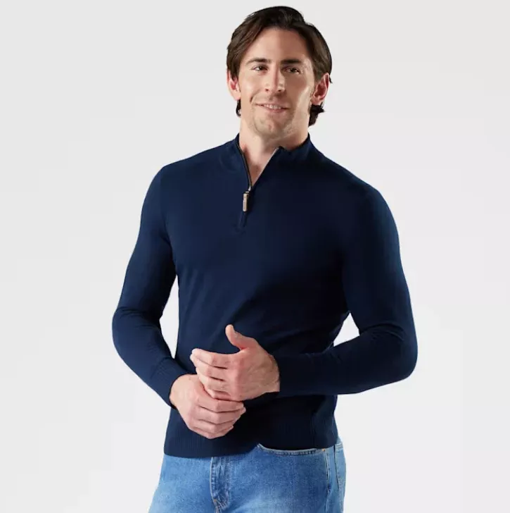 Smartwool Men’s Sparwood Half Zip Sweater – Lightweight Merino Wool Blend