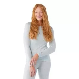 Smartwool Women's Classic Thermal Merino Base Layer Crew - Winter Sky Heather - L