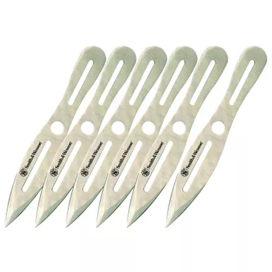 Smith & Wesson 8" Throwing Knives 2Cr13 High Carbon SS Pk of 6 SWTK8CP