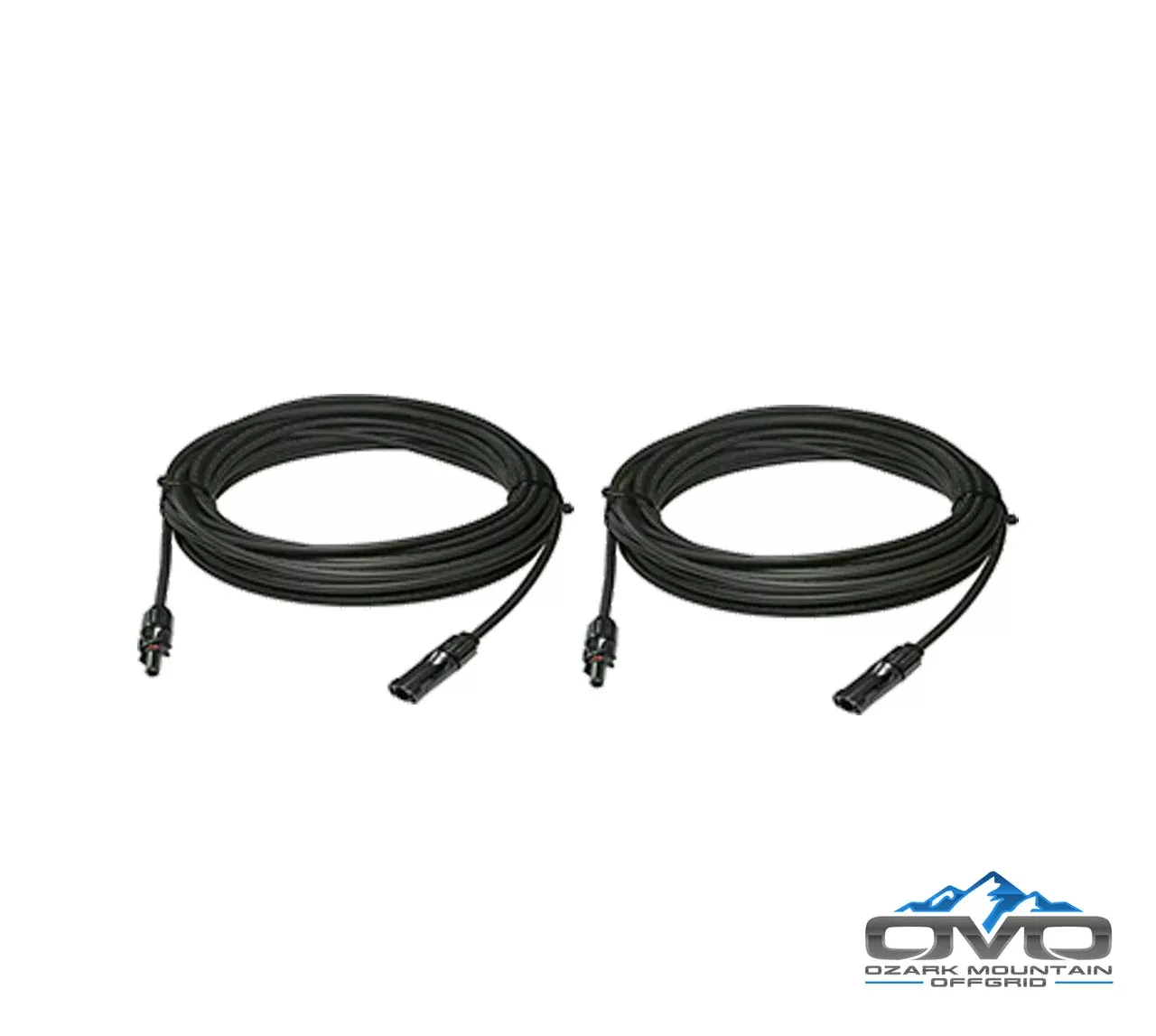 Solar Panel 10AWG MC4 Cables – 1 Pair – 30 Feet Black + 30 Feet Black