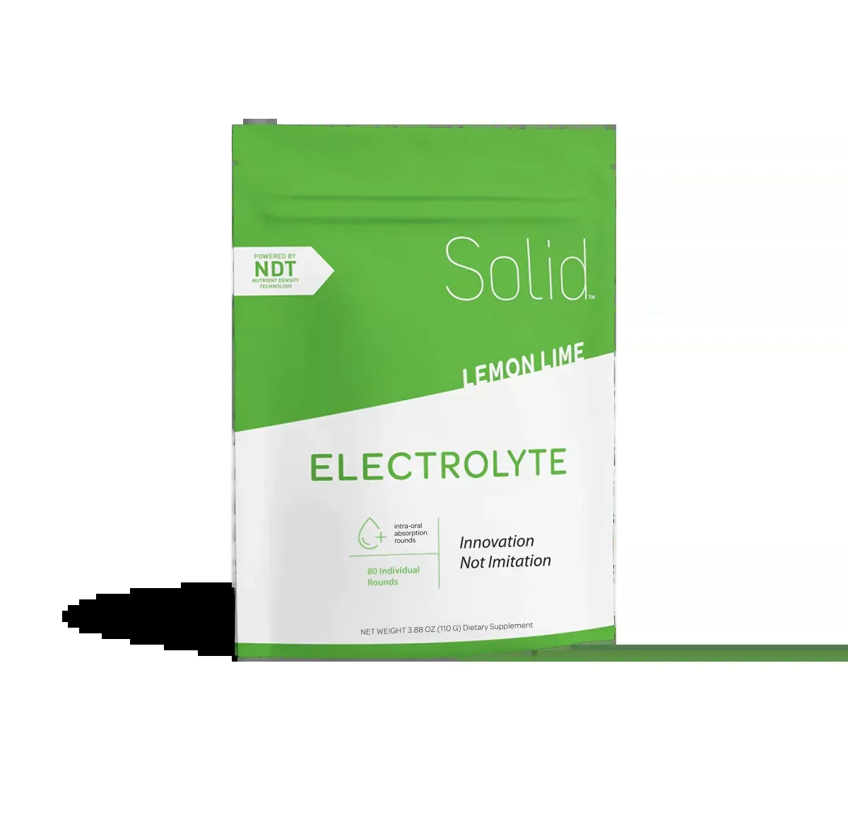 Solid Hydration Electrolyte Tablets Lemon-Lime Flavor - 1 Bag - 80 Tablets