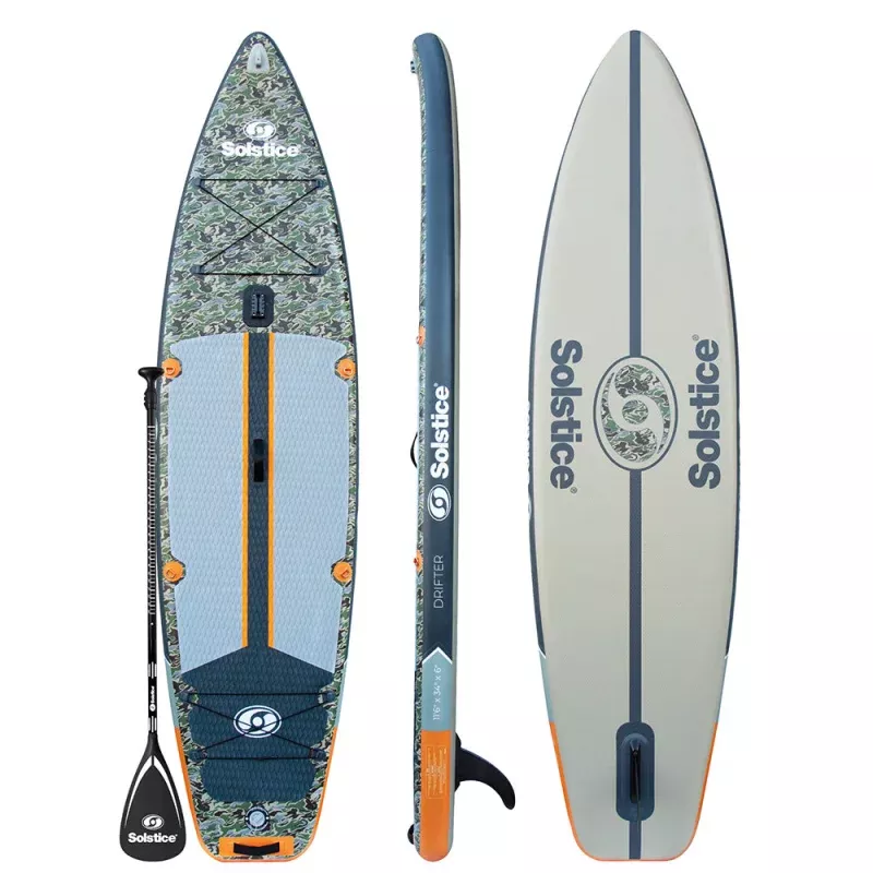 Solstice Watersports 116 Drifter Fishing Inflatable Stand-Up Paddleboard Kit