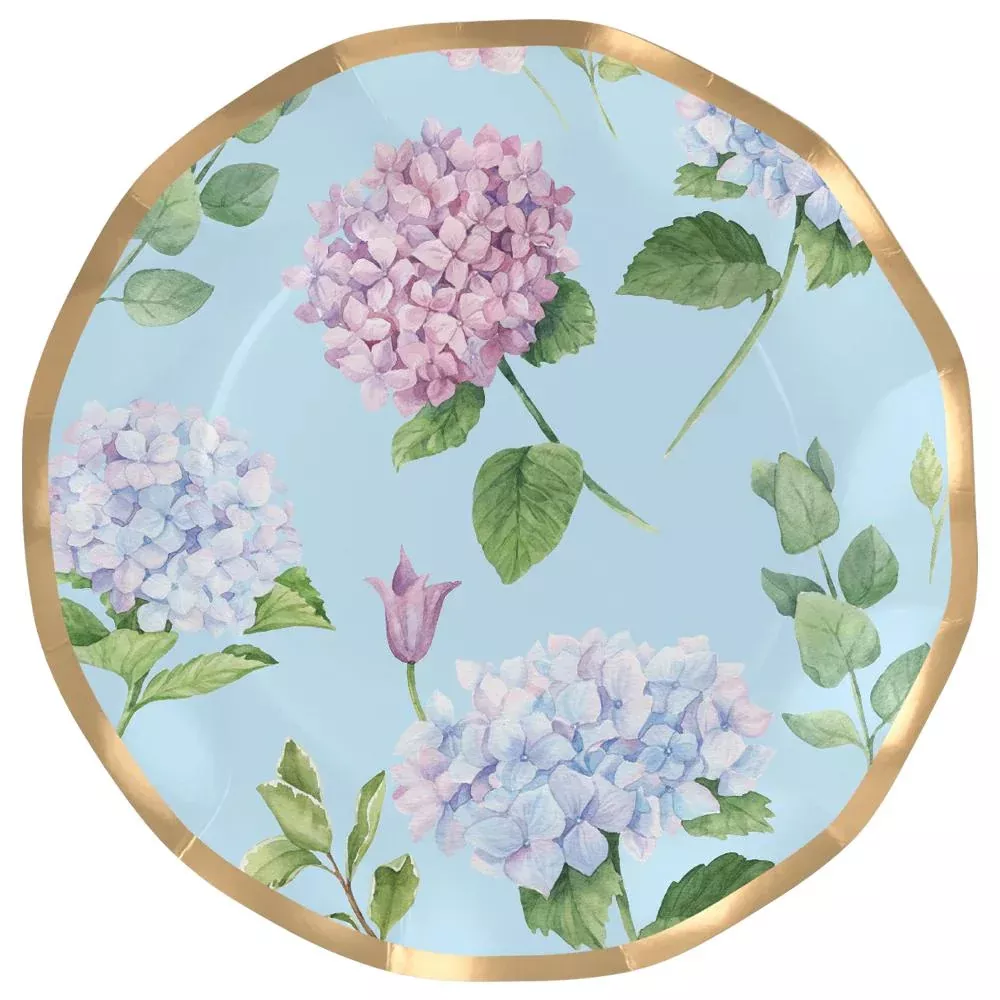 Sophistiplate Hydrangeas Wavy Dinner Plates