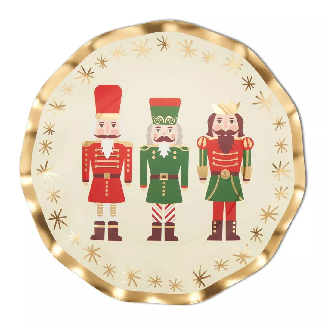 Sophistiplate Nutcracker Christmas Wavy Salad Plates