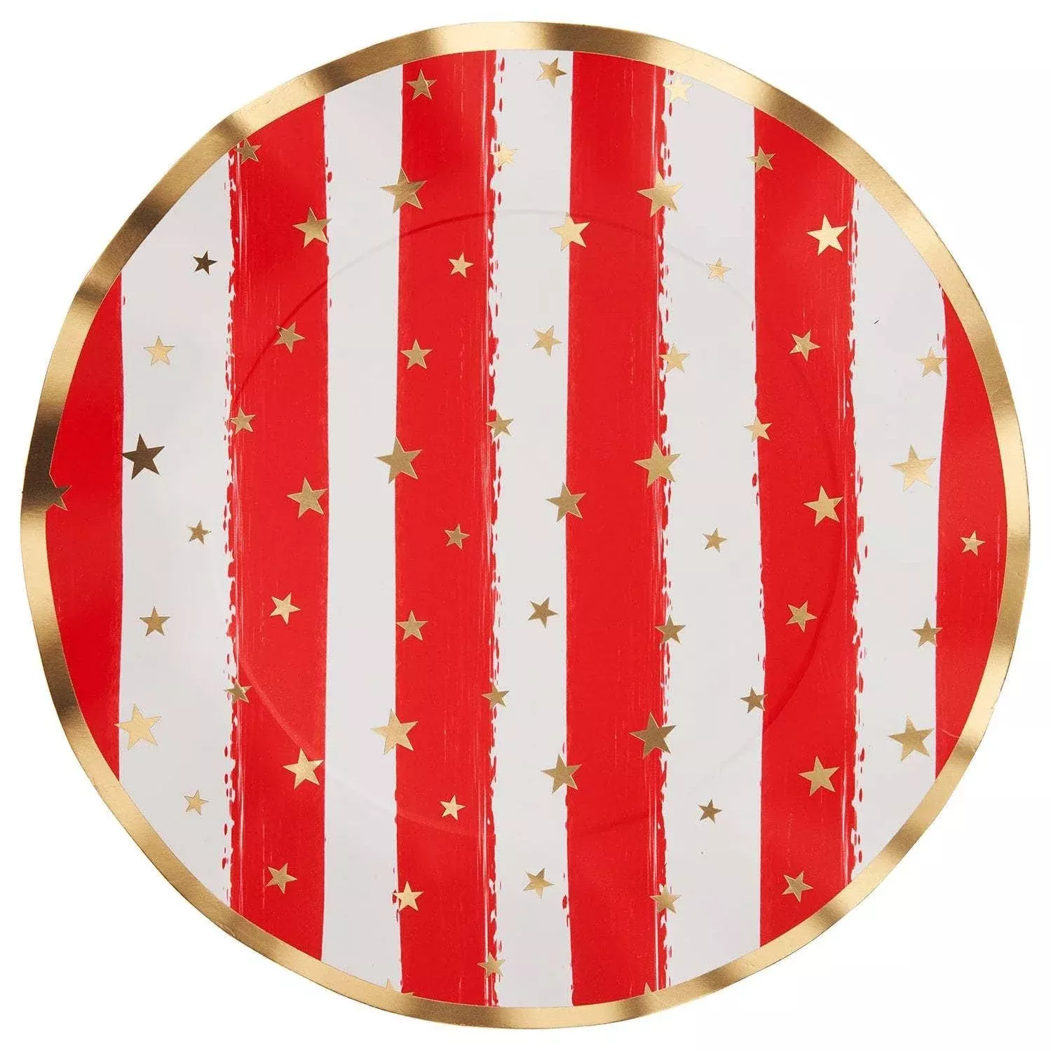 Sophistiplate Patriotic Confetti Wavy Dinner Plate