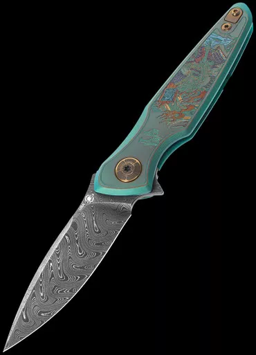 Spartan Pandia Ronin Fire Damast Folding Knife