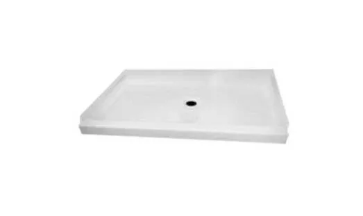 Specialty Recreation White Plastic Rectangular Shower Pan with Center Drain Hole, 32"L x 24"W• SP2432WC