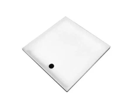 Specialty Recreation White Plastic Square Shower Pan with Center Drain, 24″L x 24″W• SP2424W