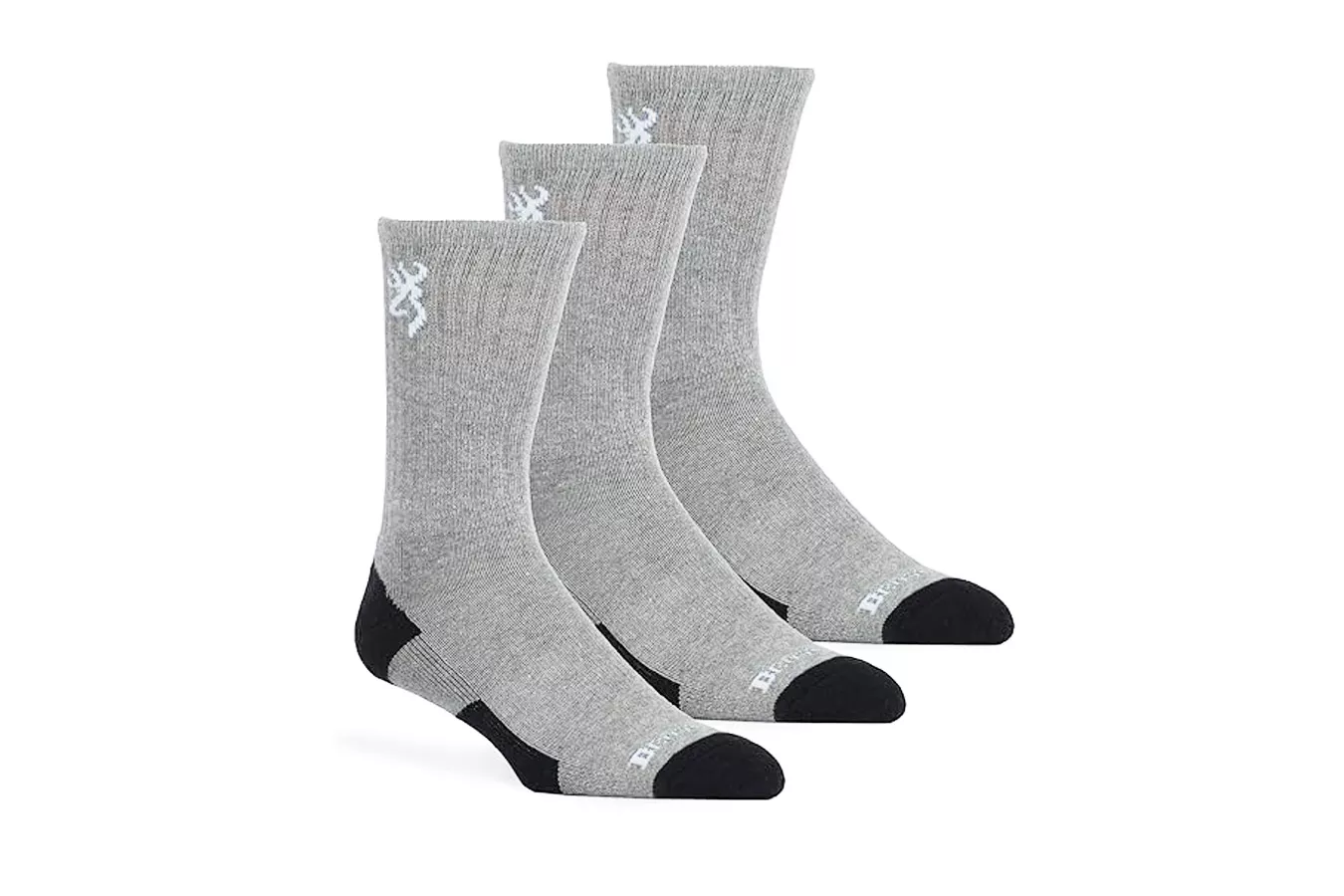 Spg  Browning Men’s Everyday Crew Socks 3pk Gray
