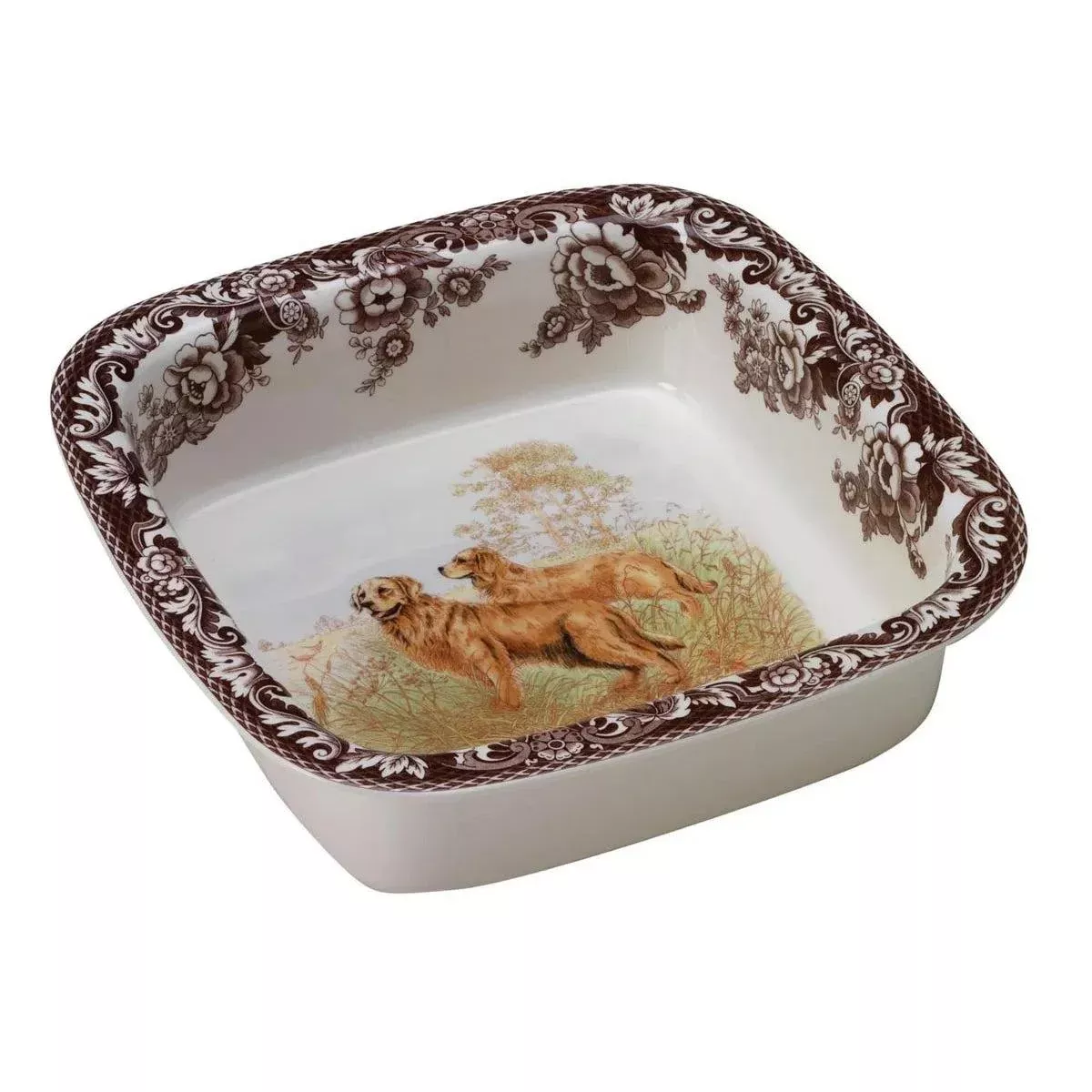 Spode Hunting Dog Oven-To-Table Square Dish