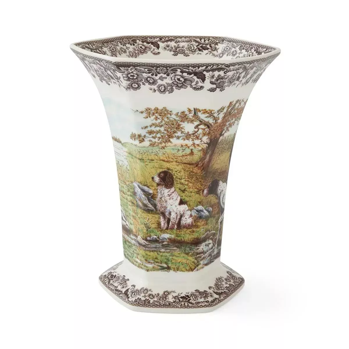 Spode Woodland 10.5" Hexagonal Vase