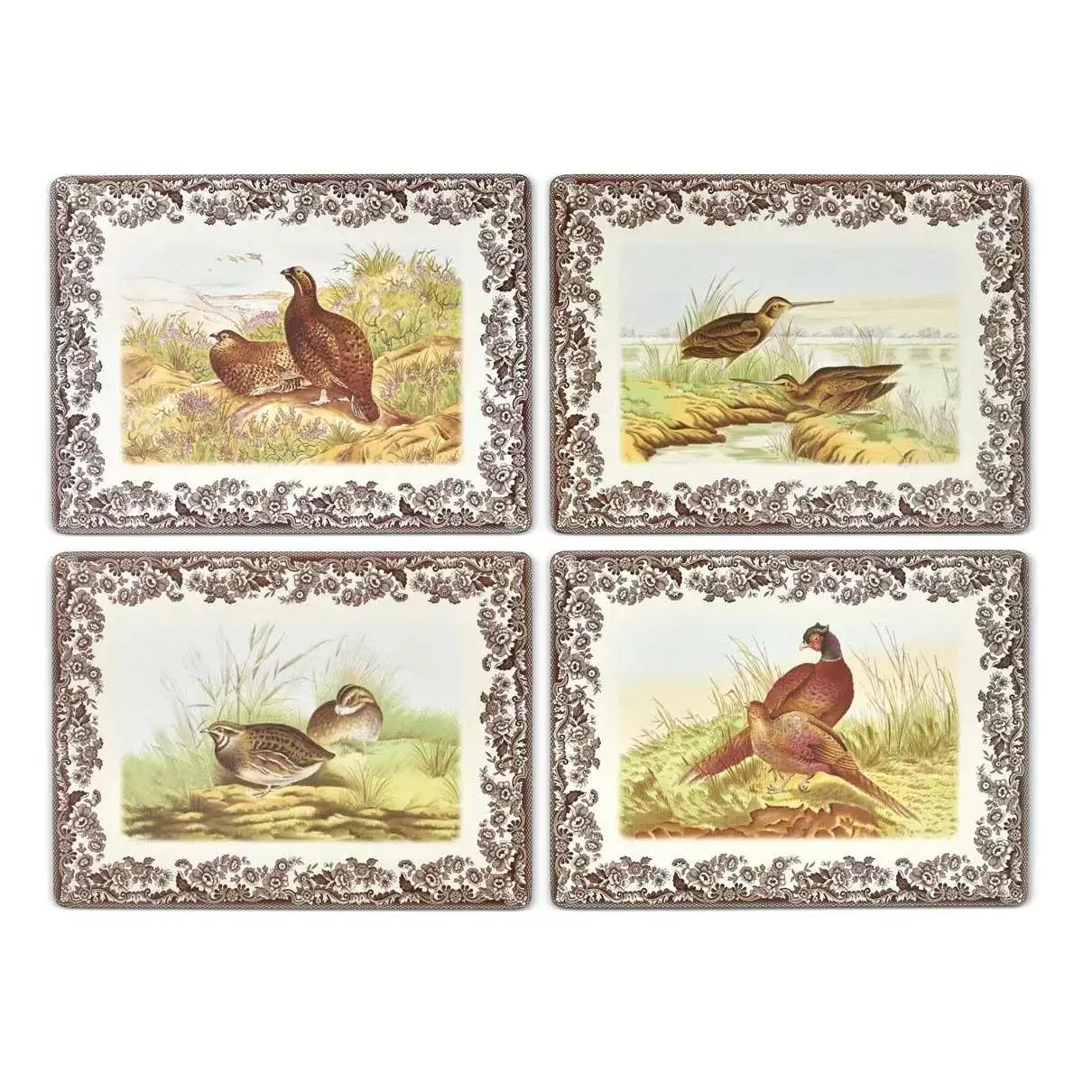 Spode Woodland Gamebird Rectangular Placemats (Set of 4)