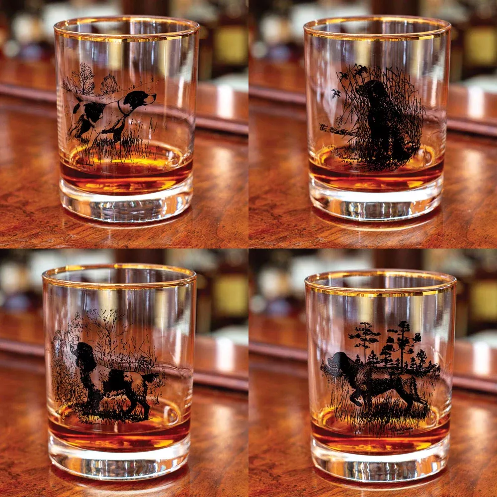 Sporting Dogs 14 oz Double Old Fashioned (Set of 4)