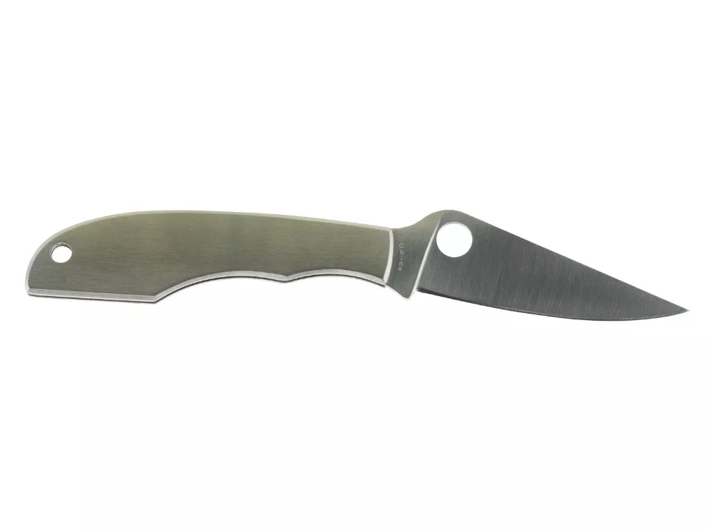 Spyderco 2.3" 12C27 Blade Stainless Steel Handle Folding Knife